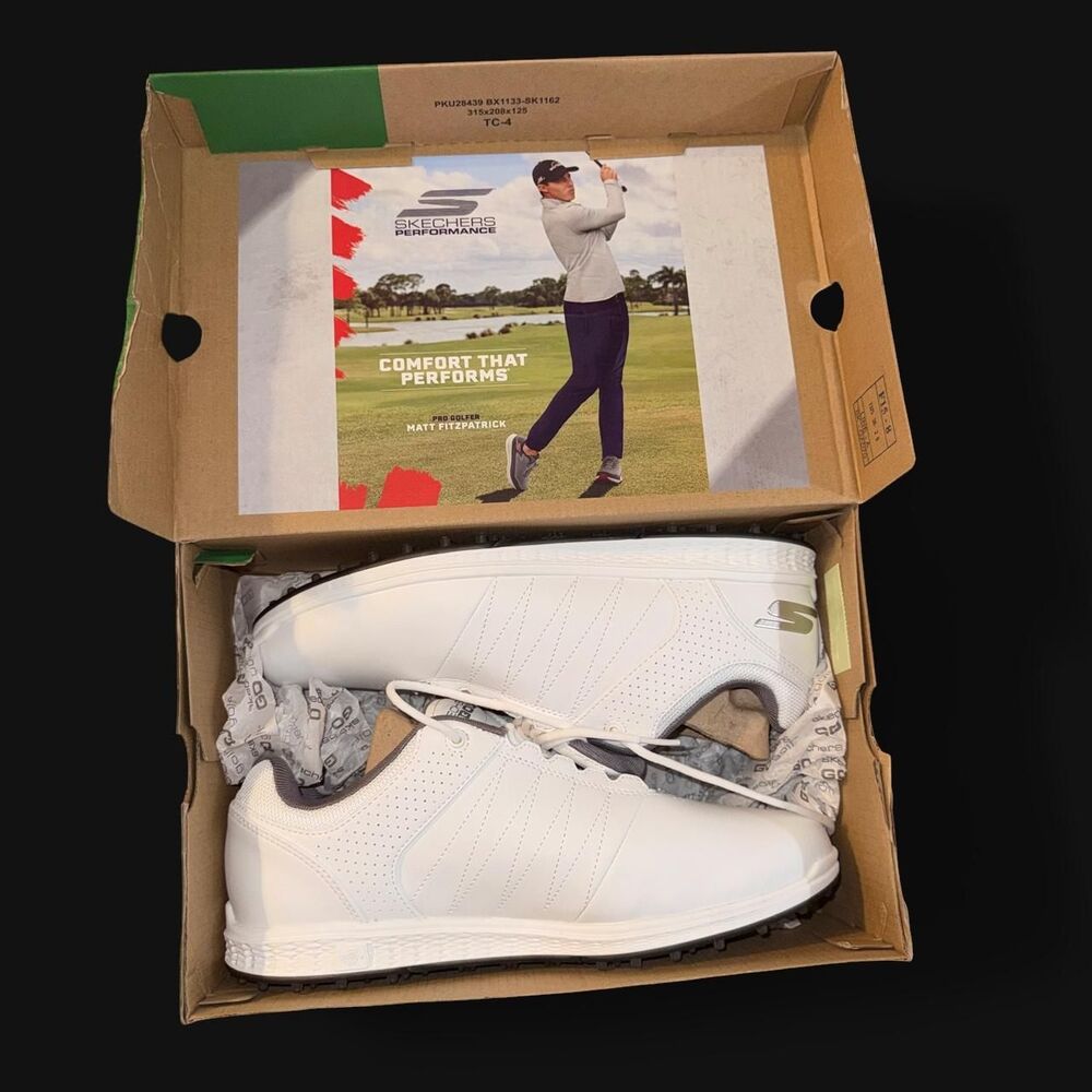 Skechers GO GOLF Pivot Men’s 9 Extra Wide White Water Repellent Golf Shoes